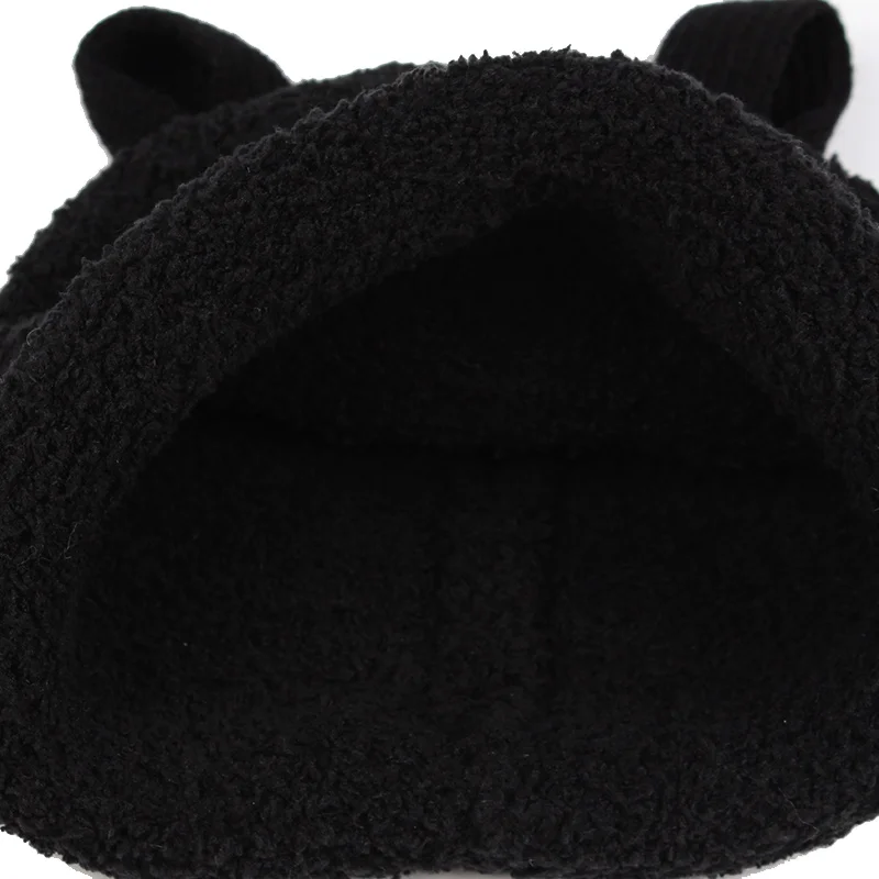 Cat Baby Hat For Girls Newborn Photography Props Cute Soft Children Hat With Ears Cotton Solid Winter Warm Baby Beanie For Girls (11)