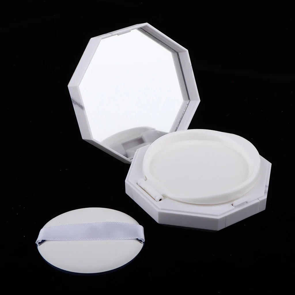 Empty Sponge Air Cushion Powder Foundation Puff Box BB Cream Container Case w/Internal Case,Sponge,Puff,Mirror for Cosmetics DIY