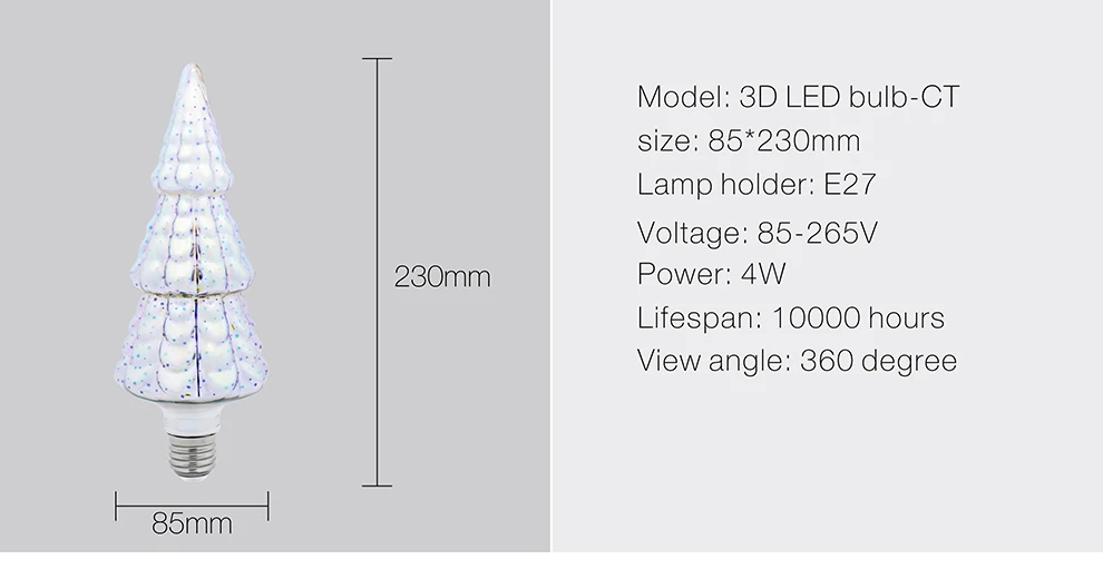 3d LED Bulb ct