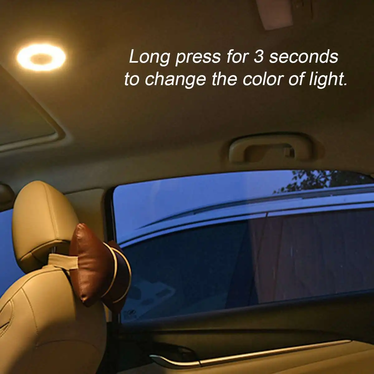  LED Car Interior Reading Light Auto USB Charging Roof Magnet Auto Day Light Trunk Drl Square Dome V - 33056930344
