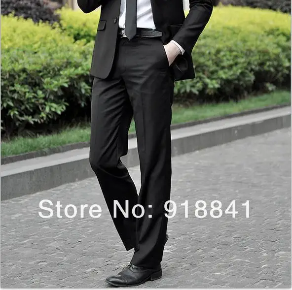 Men's Slim Fit Casual Suits Pants Long 