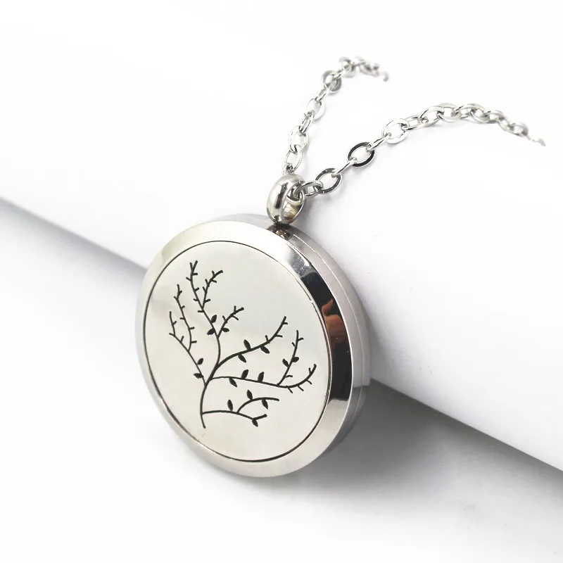 

Wholesale 316 Stainless Steel 30mm Willow Floating Lockets Aroma Essential Oil Diffuser Pendant Necklaces Jewelry