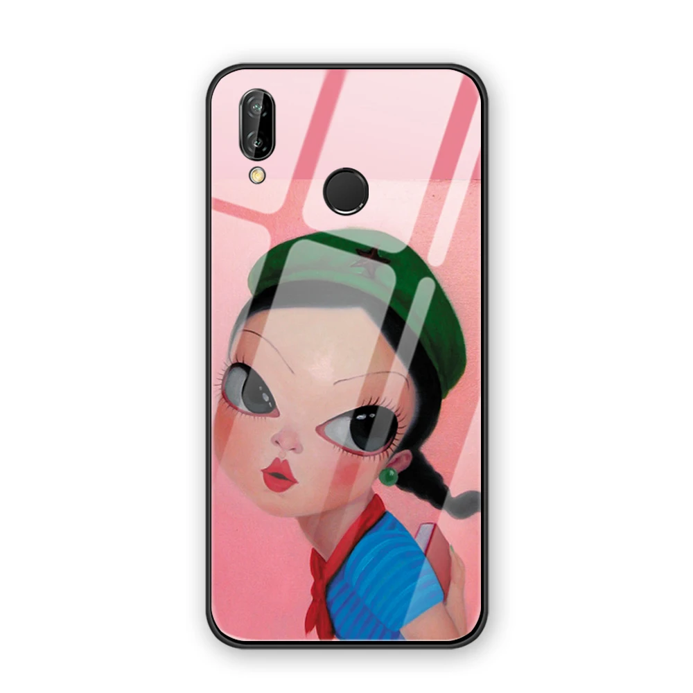 Для HUAWEI nova3 закаленное стекло чехол для телефона Мультфильм HUAWEI nova3 чехол закаленное стекло чехол для телефона