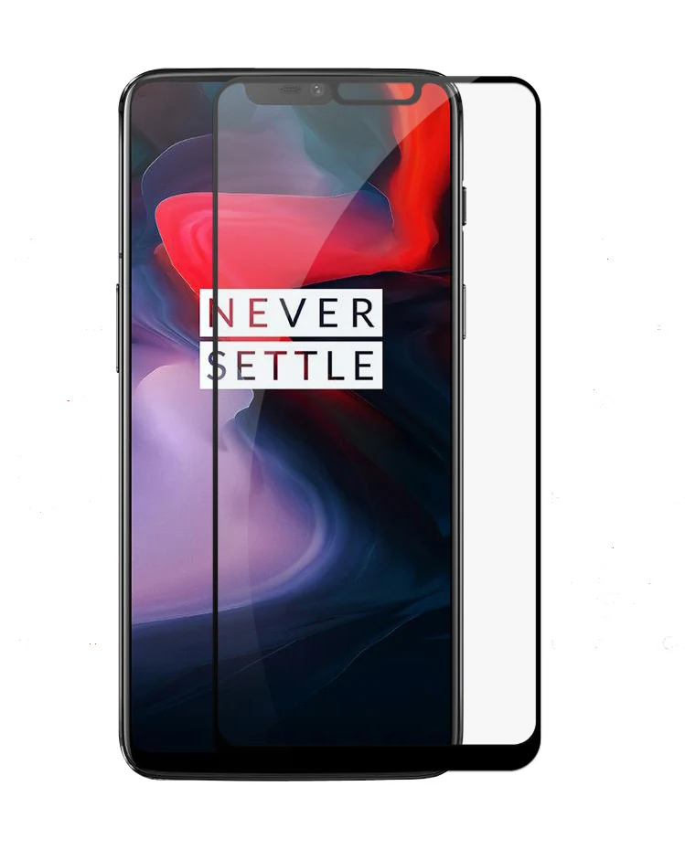 Полное покрытие экрана протектор для oneplus 6 6 T 5 5 T 3 3T закаленное стекло на oneplus 6 6 T 5 5 T 3 3T Защитная стеклянная пленка - Цвет: black