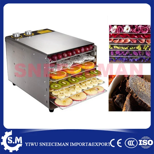 6-слойная сушилка для фруктов из нержавеющей стали устройство сушки овощей мяса