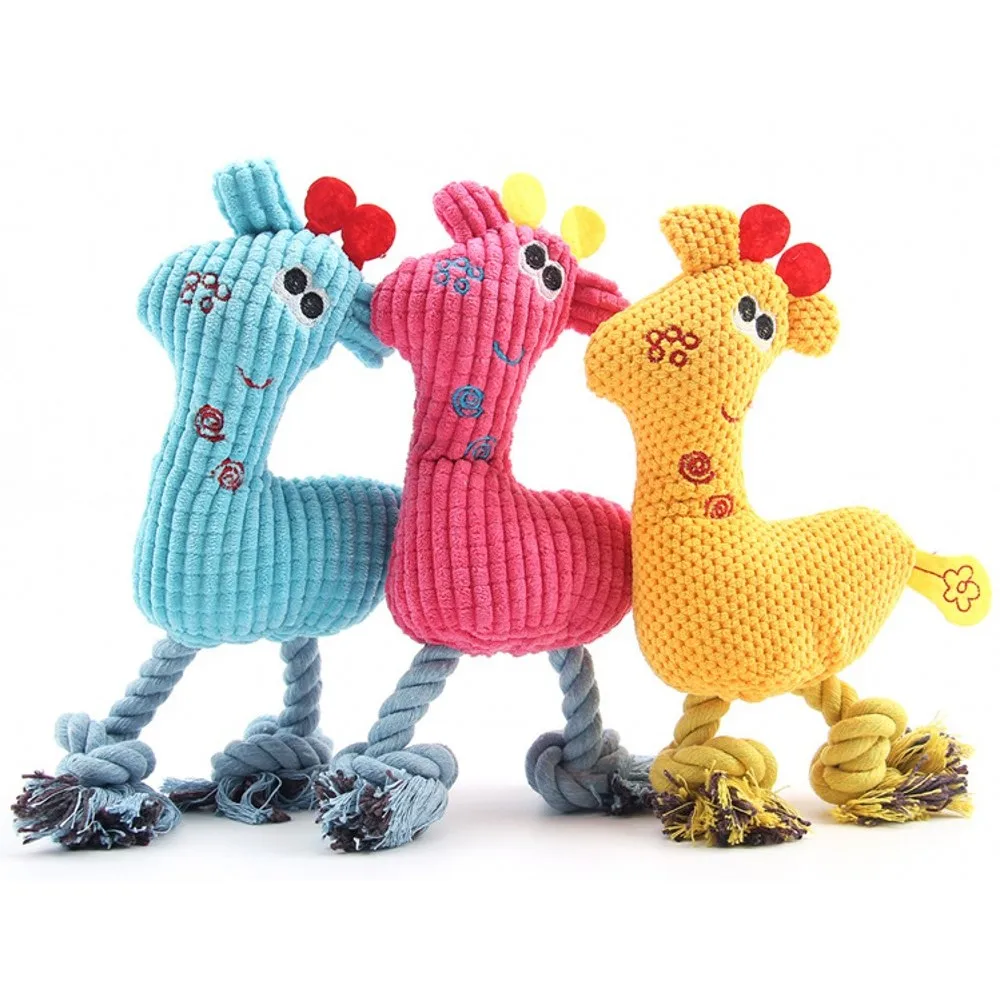 2023 Squeak Pet Toys Chew Dogs Toy Training Funny Corn Kernels Plush Small Dog Interactive Molar