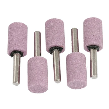 

5 pcs 16 mm diameter 6mm shaft purple cylindrical nose shape gravel grinding head