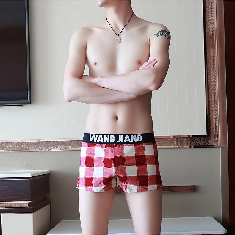 WJ New Cotton Loose Men Pants Comfortable Summer Shorts Hombre Casual Fitness Breathable Plaid&Printed Short Pants Men