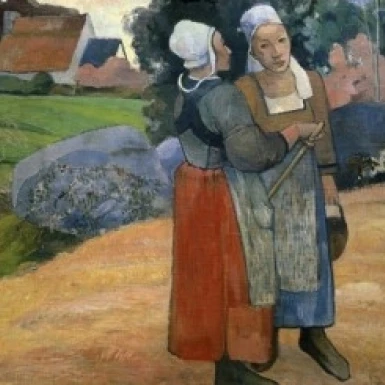 Paysannes Bretonnes  1894  Paul Gauguin (1848-1903/French)  Musee d'Orsay  Paris Poster Print (24 x 36)