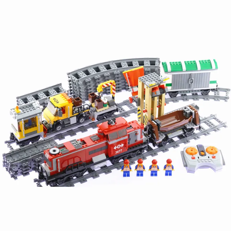 02009 02039 двигатель поезд пульт дистанционного управления модель строительные блоки игрушки Кирпичи совместимы город грузовой поезд 3677
