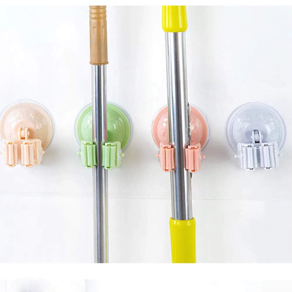 

Door Wall Crochet Hook Cleaning Tool Mop Holder Organizer Rack Toliet Brush Broom Hanger Kitchen Accessories Bathroom Storage