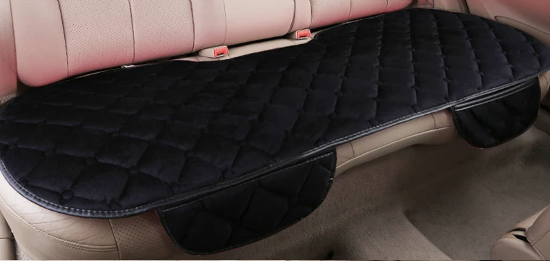Льняная ткань, чехол для сиденья автомобиля, четыре сезона, передняя и задняя льняная подушка, дышащий протектор, коврик, автомобильные аксессуары, универсальный размер - Название цвета: black rear 1 piece
