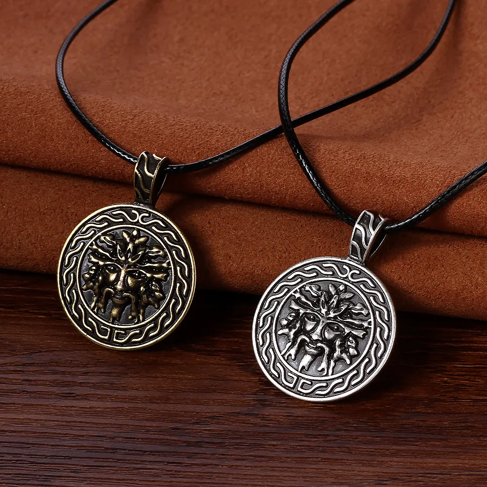 nordic viking pendant necklace jewelry  pagan pendant necklace nordic talisman amulet christmas gift