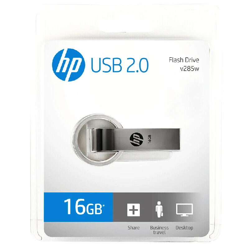 Original HP Flash Disk 16GB Metal Thumb Drives Key Ring Memory Stick v285w Cle USB DIY Custom Wholesale 2019 Pen Drive 16 gb (6)