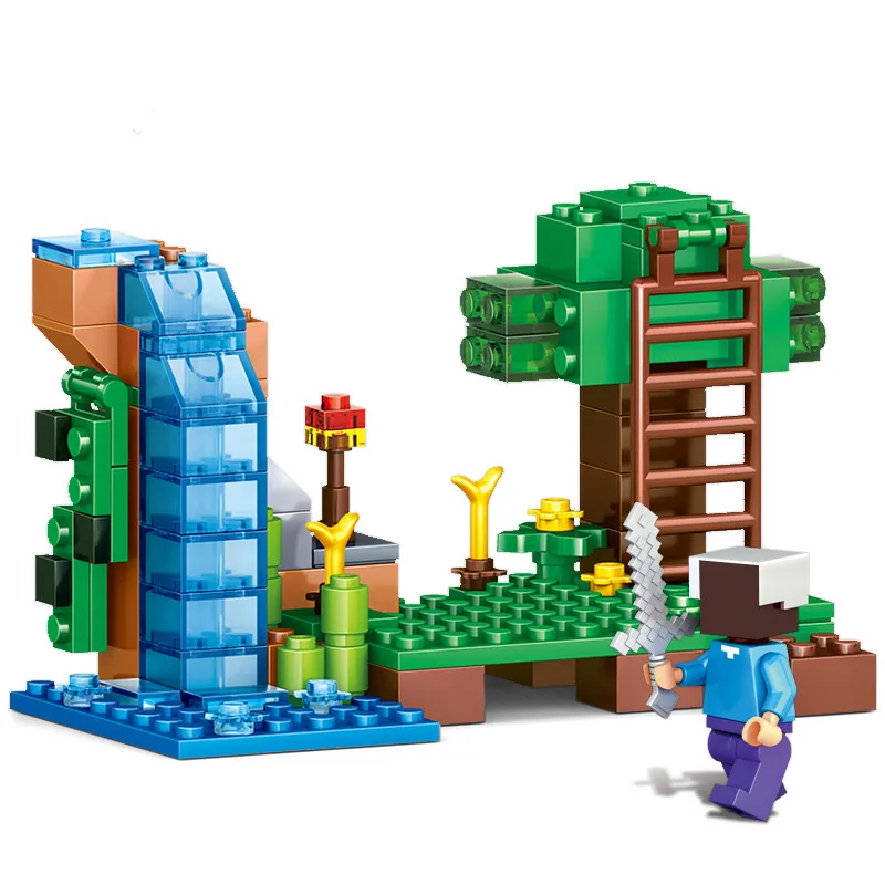 378pcs 4 in 1 MY WORLD Minecrafted Figures City Building Blocks Bricks Set Educational toys for Kids Gift Compatible Legoings 378pcs 4 in 1 MY WORLD Minecrafted Figures City Building Blocks Bricks Set Educational toys for Kids Gift Compatible Legoings
