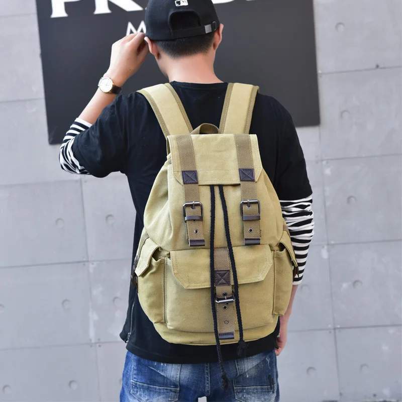 

Hipster street rucksack backpack both men and women to restore ancient ways recreational bag large-capacity bag