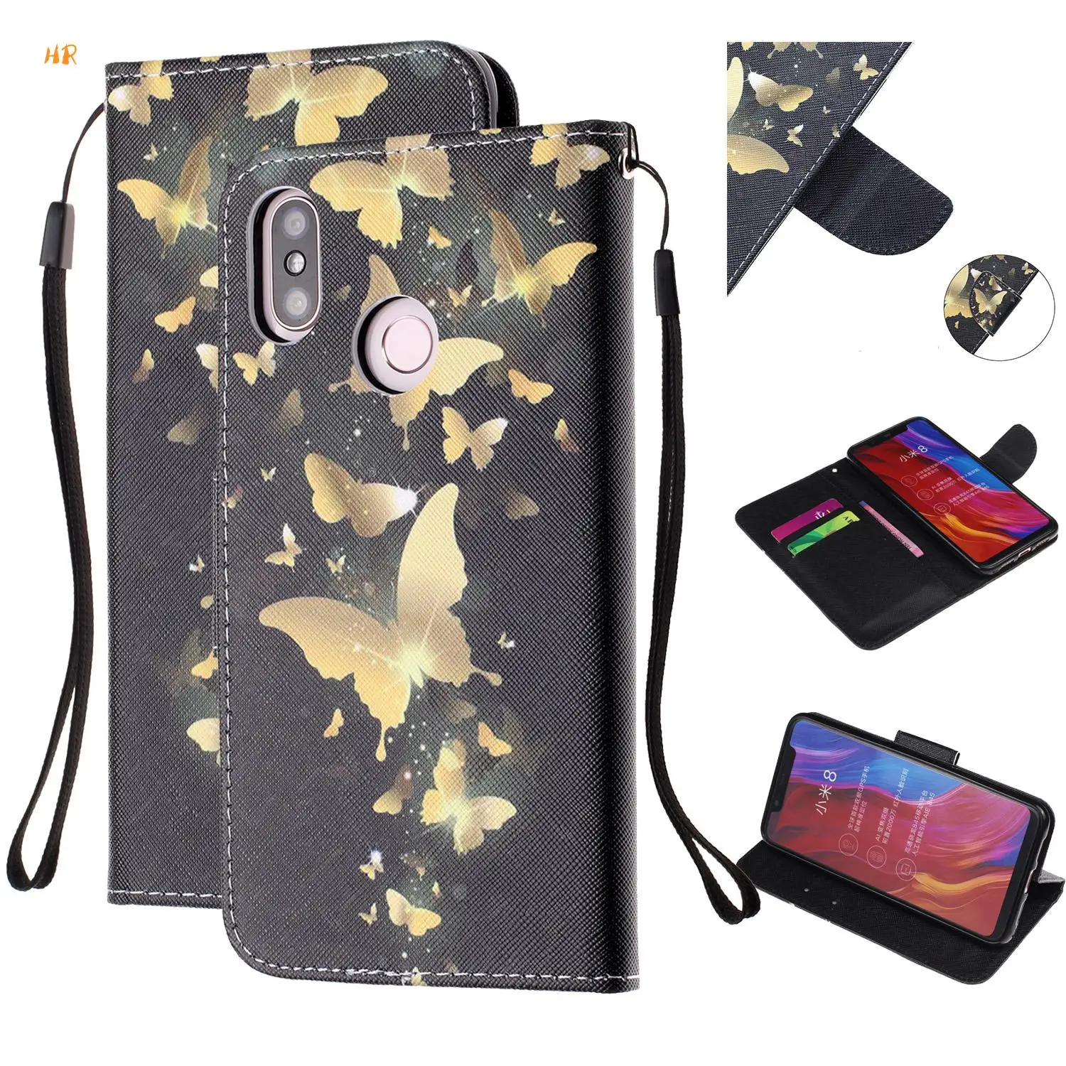Leather Case Wallet Cover For Xiaomi Mi8 Mi 8 lite 5X A1 6X A2 Flip Redmi 4X 5 5A 6 Note6 Pro Stand Card Holders | Мобильные