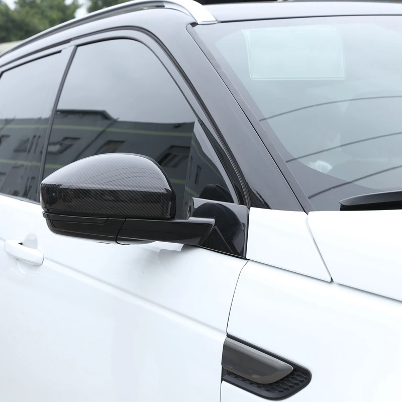2 шт. углерода волокно стиль Abs пластик сбоку Зеркало заднего вида кепки Накладка для Land Rover Discovery Sport Range велар