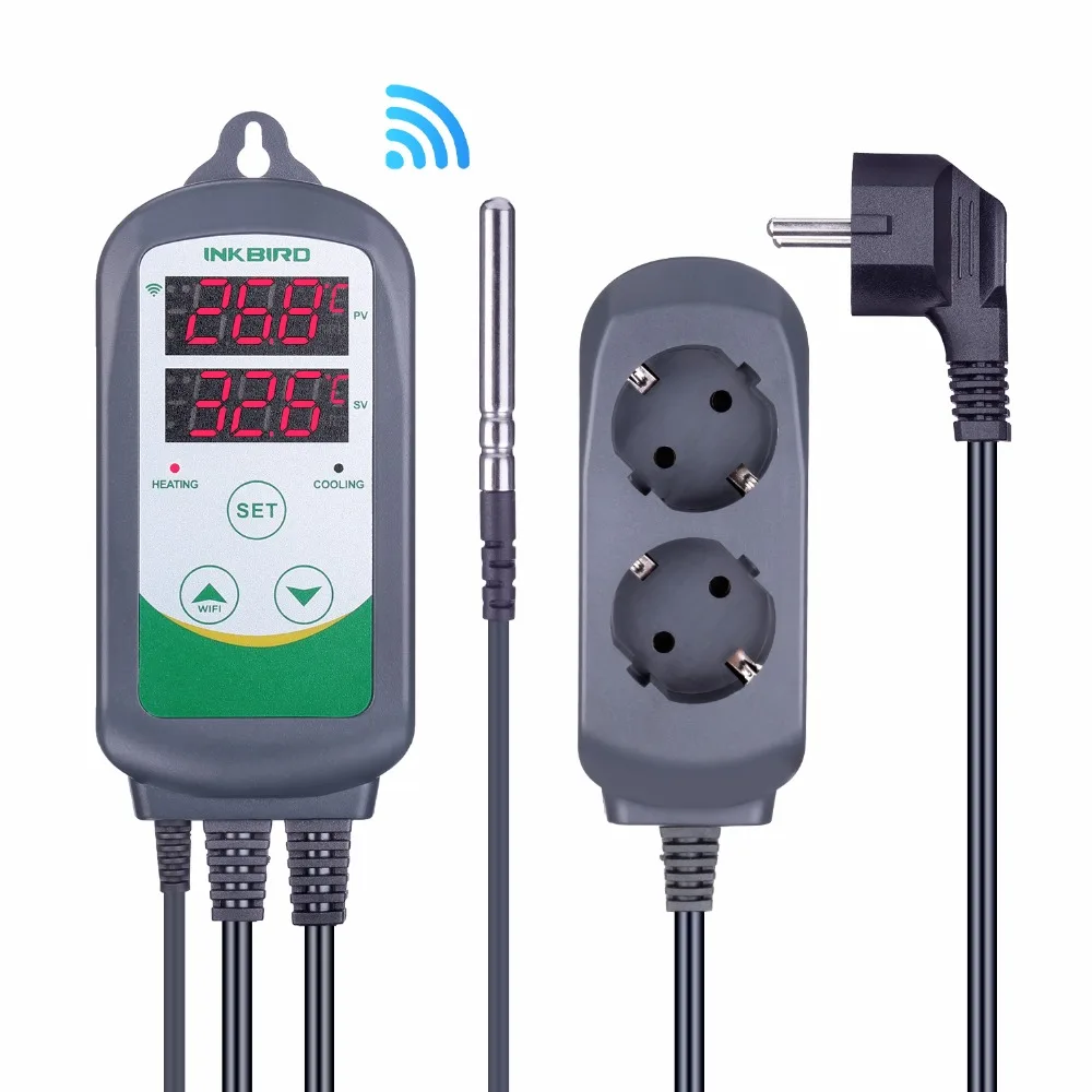 WIFI SMART Temperaturregler Sensor Heizen Kühlen ALARM Steckdosen 2200W Stecker 