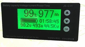 

battery level voltage indicator/display voltmeter current meter for LiFePo lead-acid lithium battery of electric scooter bicycle