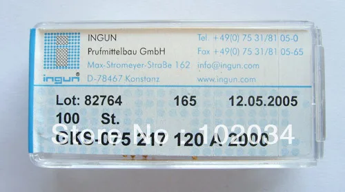 100PCS/LOT 100% ORIGINAL INGUN GKS-075-217-120 GKS-075 217 120 A 2000 Spring Test Probe Pogo Pin made in Germany  Обустройство | Соединители -32790135172