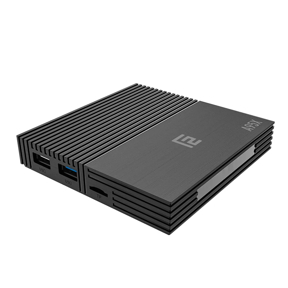 A95X F2 Android 9,0 Smart tv Box Cortex-A53 четырехъядерный H.265 4K VP9 4 ГБ/64 Гб 2,4G WiFi HD медиаплеер Отображение времени телеприставка