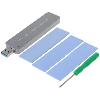 

Aluminum M.2 NVME to USB 3.1 Type A PCIE SSD HDD CNC Processing Enclosure M-Key SSD to USB-A Adapter Converter
