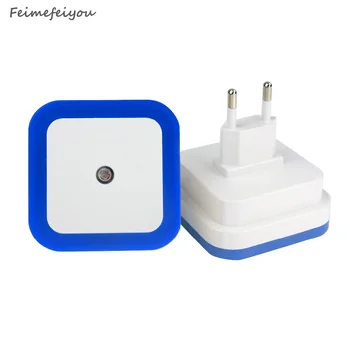 

Newest LED Night Light With Control Auto Sensor Light For Home Indoor Art Lighting In White Yellow Blue Red AC110V 220V EU US