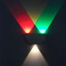 Диммируемый/не 3 Вт светодиодный настенный светильник вверх/вниз, светильник, полукруглый светильник, серебряный корпус, дискотека, спальня, ресторан, отель