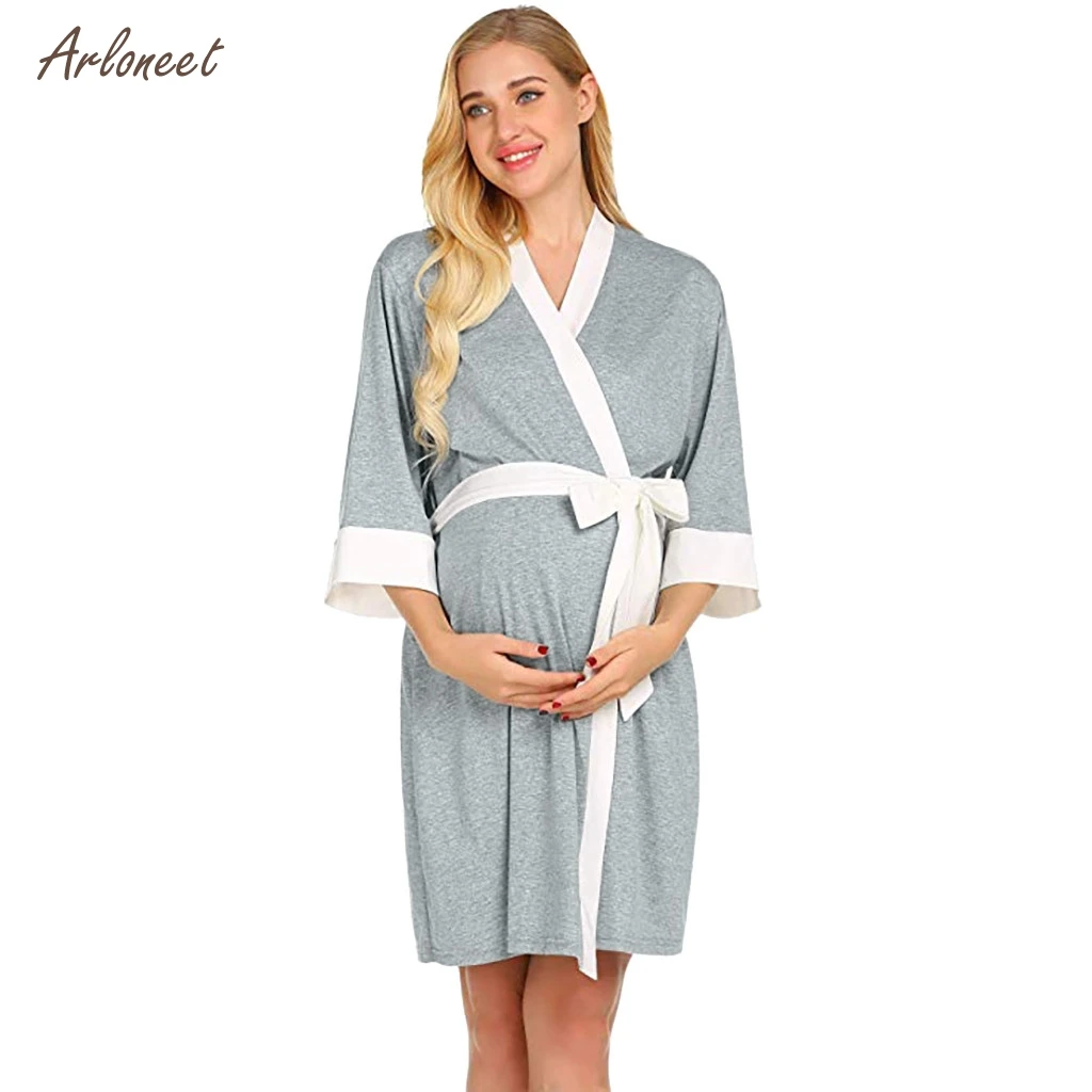 ARLONEET модная женская пижама для беременных и кормящих матерей ночная рубашка мам