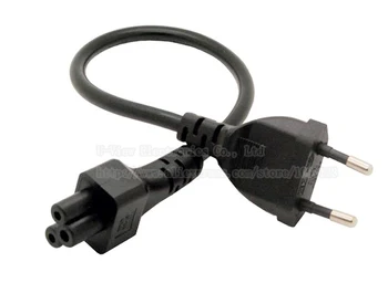 

Short Travel Power Cord Europe 2Pin Male to IEC C5 3Pin Female Power Cord For Notebook Power Supply/Free Shipping/10PCS