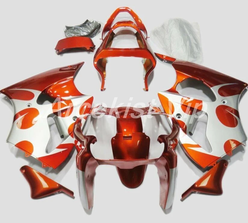 

Free Custom New Motorcycle ABS Fairings Kit Fit for kawasaki Ninja ZX6R 636 2000 2001 2002 6R 00 01 02 ZX-6R orange silver