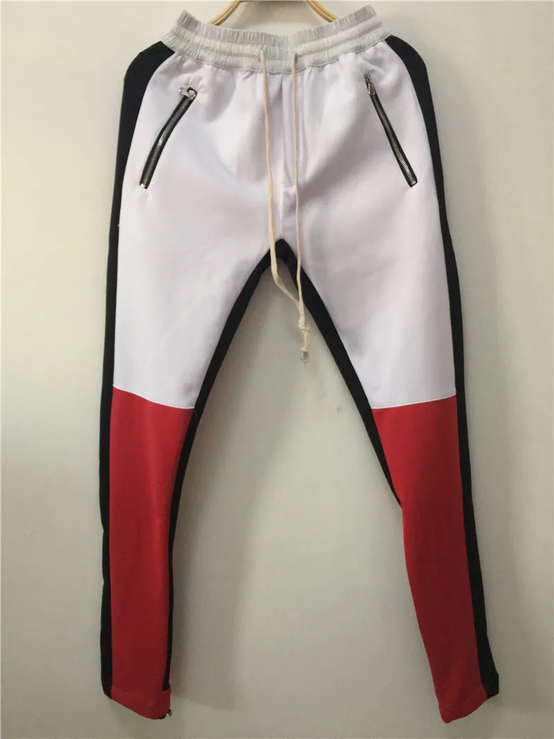 DARK ICON Color Block Patchwork Fit Style Men's Pants with Leg Opening Zipper 2019 New Fashion Streetwear Pants Men