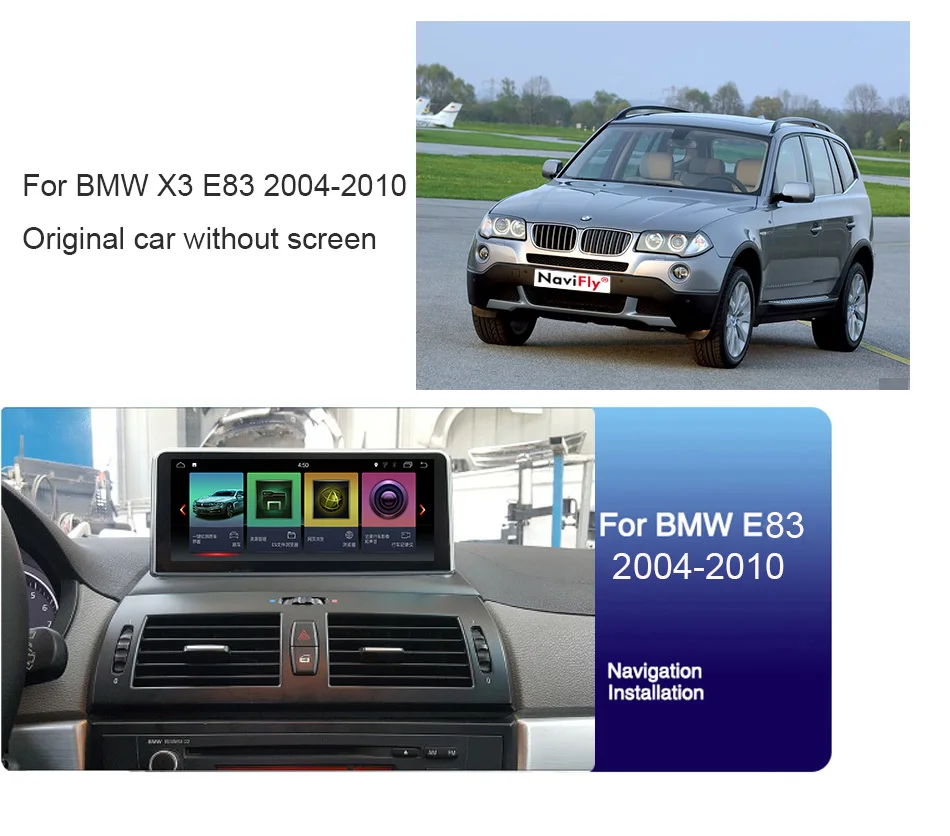 ID7 6Core 10,25 ''Android 9,0 автомобильный навигационный плеер dvd-плеер для BMW X3 E83(2004-2009) с iDrive автомобильное аудио-радио E83