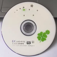 5 дисков класса A X8 8,5 ГБ, чистый клевер, печатный DVD + R DL диск