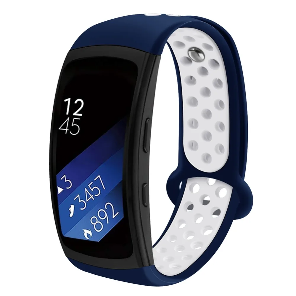 Hangrui сменный Браслет для samsung gear Fit 2 Двухцветный силиконовый ремешок для samsung gear Fit 2 Pro SM-R360 браслеты