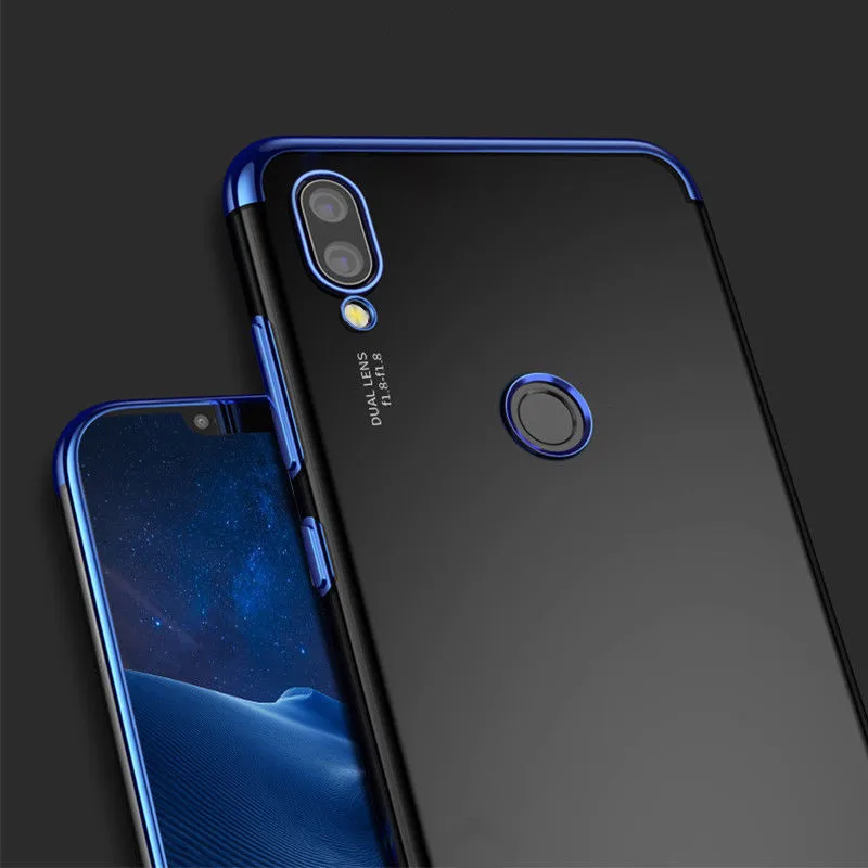 Для Huawei Y6 2019 чехол с прозрачным покрытием из ТПУ мягкий тонкий силиконовый для