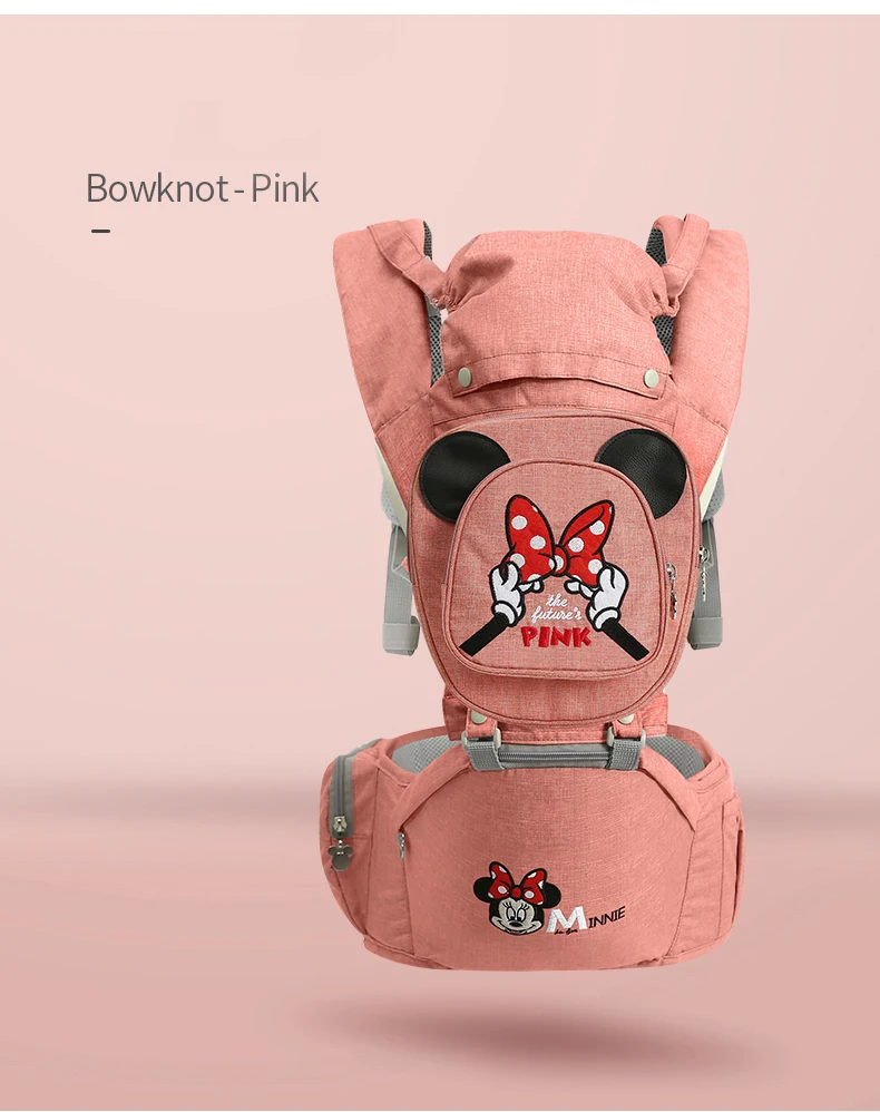 Disney Ergonomic Baby Carrier Backpack Infant Sling Toddler Waist Wrap Carrier Baby Holder Kangaroo Hipsit Minnie newborns 360