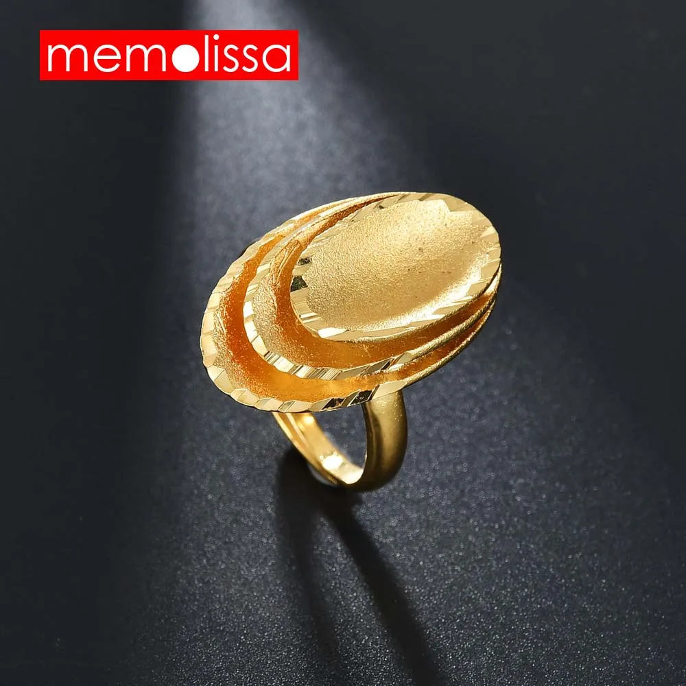 

MeMolissa Gold Color Oval Adjustable Ring for Women,Unique Design Copper Ring Ethiopian/ Arab/India/Nigeria/Middle East Jewelry