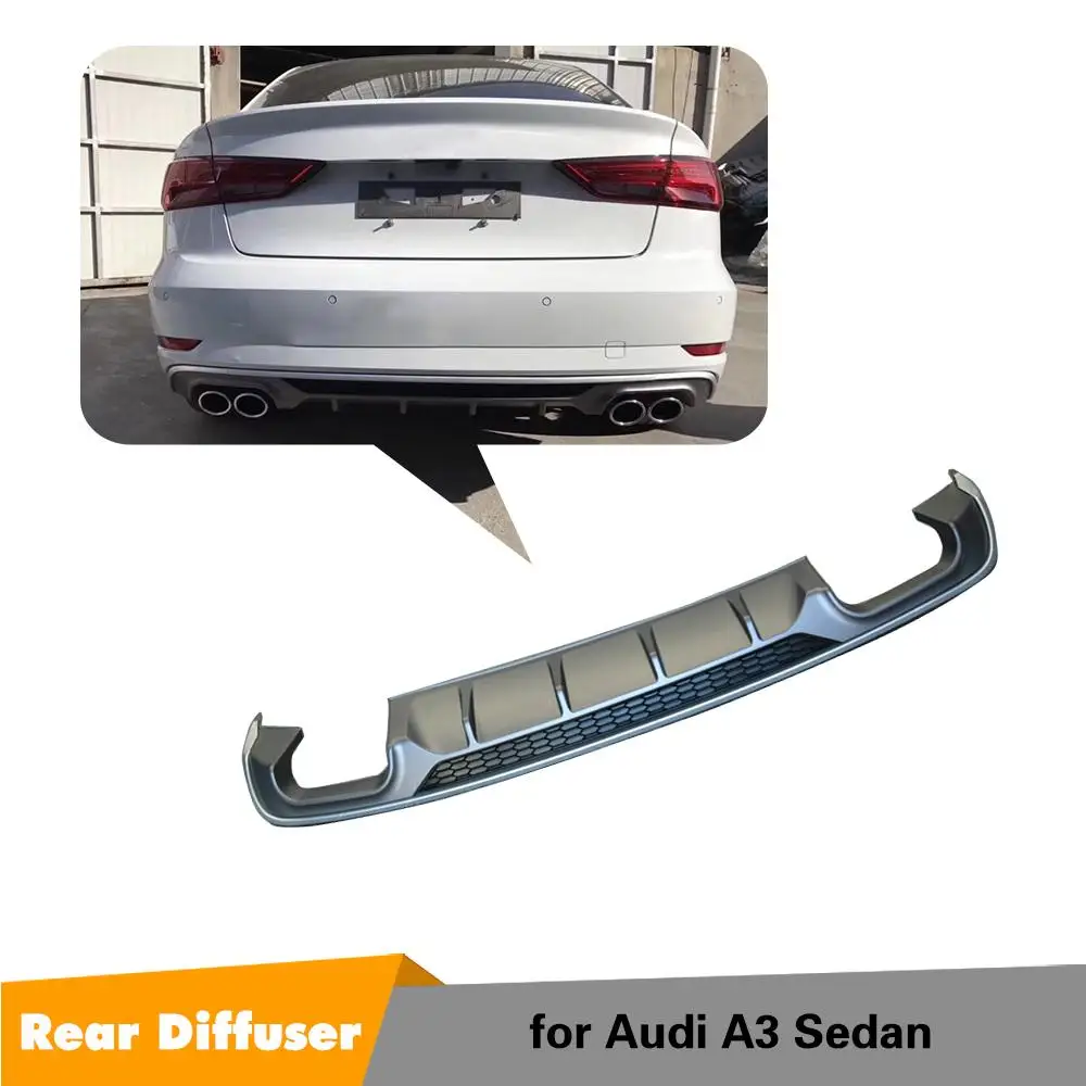 

S5 Style Car Rear Bumnper Diffuser for Audi A3 Sedan Standard 4 Door 2017-2019 PP Rear Lip Spoiler Car Accessories