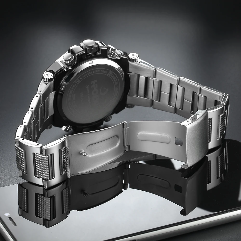 Montre homme Sports LED Horloge à quartz numérique