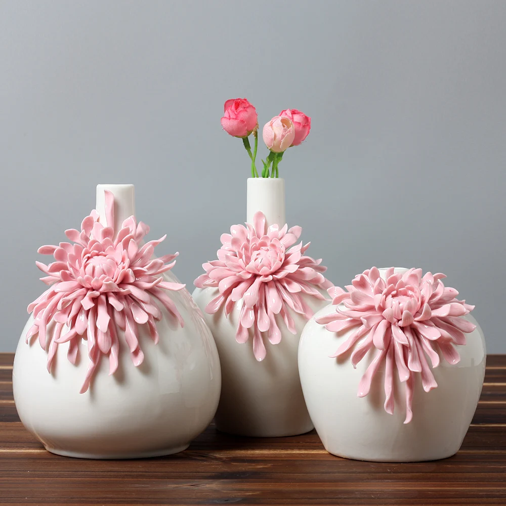 Белая керамическая ваза для цветов аксессуары для домашнего декора художественный дизайн цветочный горшок