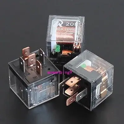 

4 pcs - Transparent auto relay 12v 40A 5pin Waterproof seal relay NO + NC