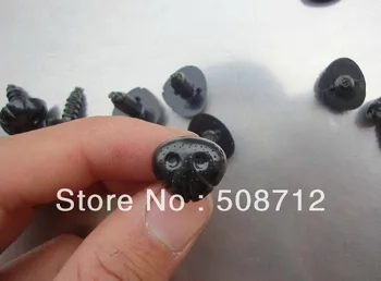 

fress ship!!!200pcs/lot DIY stuffed dog findings 15x13mm Black plastic dog nose/ safety eyes with back