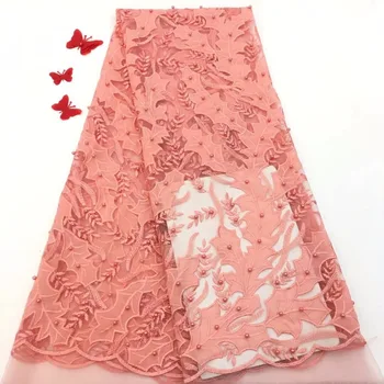 

2018 Fashionable Designs High Quality African Flowers Lace Fabric African French Lace Fabric Embroidered For Wedding (FJ-11-18