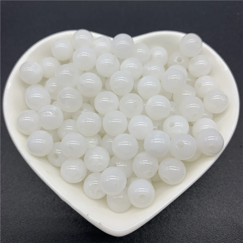 6mm 8mm 10mm Acrylic Spacer Beads Round Loose Cat's Eye Beads For Jewelry Making DIY Bracelet Necklace Accessories