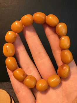 

Certificate Natural Yellow Amber Gemstone Barrel Beads Bracelets 15x11mm Healing Stone For Woman Man Gift Certificate AAAA