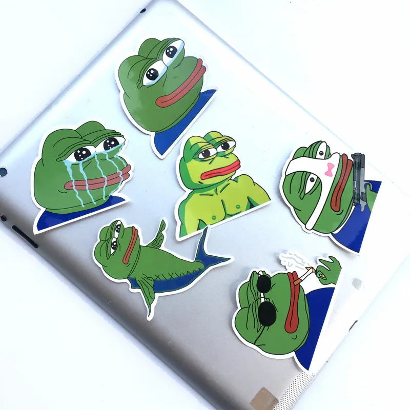 17 шт./лот Pepe Sad Frog забавная наклейка для автомобиля ноутбука багаж скейтборд
