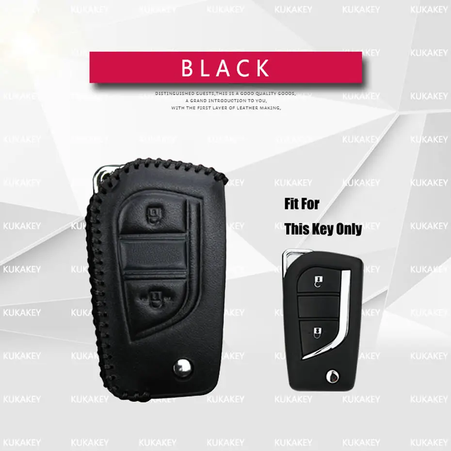 KUKAKEY Car Key Case For Toyota Camry Corolla Avensis Prius Vitz RAV4