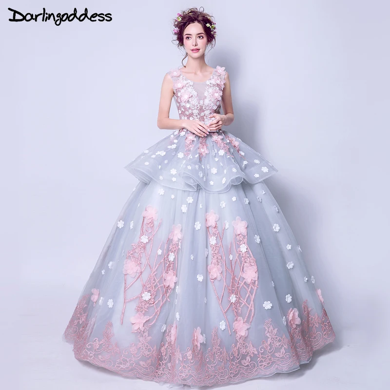 Real Pictures Ball Gown Wedding Dresses 2017 Arabic Dubai Lace